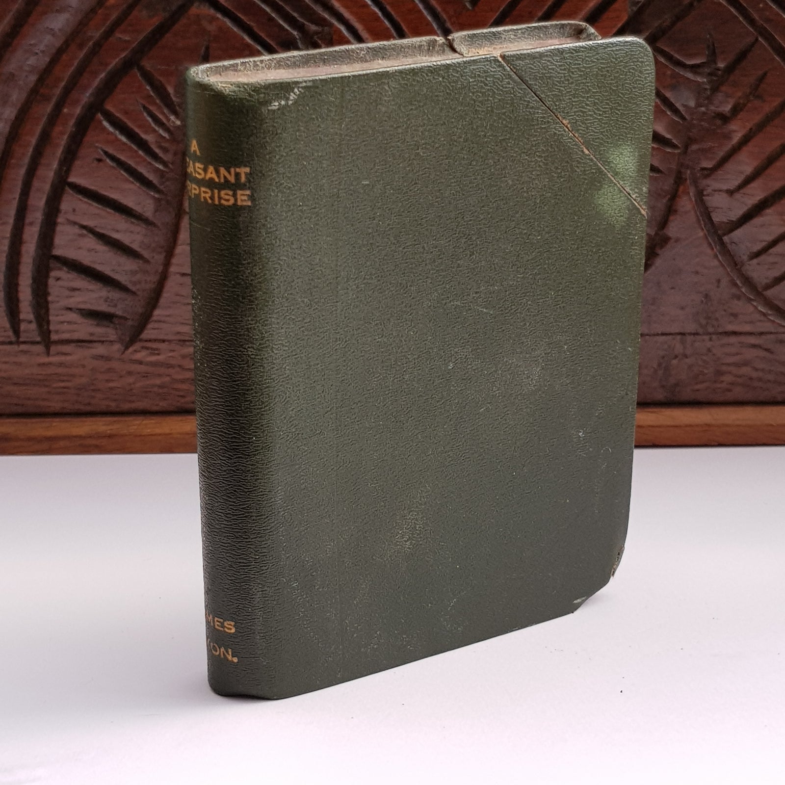 Rare James Dixon & Son Faux Book Liquor Canteen Hip Flask Antique Victorian Circa 1890