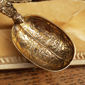 Sterling Silver Box Set Of Replica Royal Anointing Spoons Antique London Circa 1910