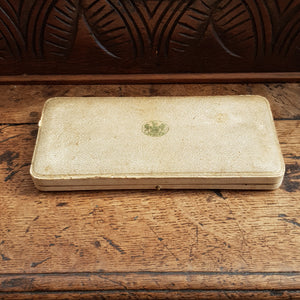 Sterling Silver Box Set Of Replica Royal Anointing Spoons Antique London Circa 1910
