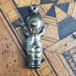 Cast Silver Fums Up Good Luck Charm Antique Great War Circa 1915
