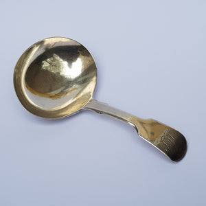 Sterling Silver Egg Bowled Fiddle Pattern Tea Caddy Spoon Antique London Circa 1826