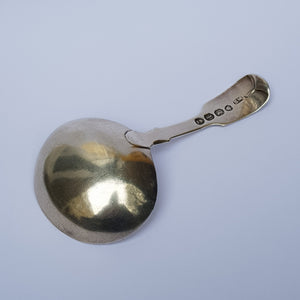 Sterling Silver Egg Bowled Fiddle Pattern Tea Caddy Spoon Antique London Circa 1826