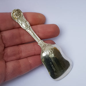Sterling Silver Kings Pattern Tea Caddy Spoon Antique London Circa 1843