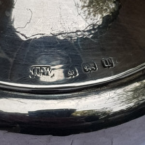 Sterling Silver Good Pair Of Tall Standing Trumpet Vases Antique Birmingham Circa 1919