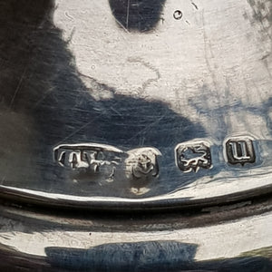 Sterling Silver Good Pair Of Tall Standing Trumpet Vases Antique Birmingham Circa 1919