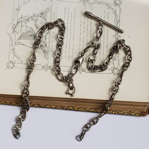 Russian Silver Naval Officers Double Albert Pocket Watch Chain Antique Circa 1910