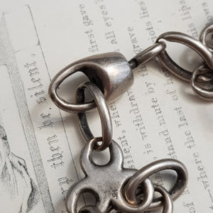 Russian Silver Naval Officers Double Albert Pocket Watch Chain Antique Circa 1910