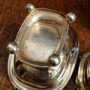 Rare Sterling Silver Set Of x4 Shelled Oak Leaf Trencher Salts Antique Georgian Circa 1811