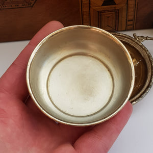 Sterling Silver Ornate Tea Strainer With Drip Bowl Vintage Birmingham circa 1962