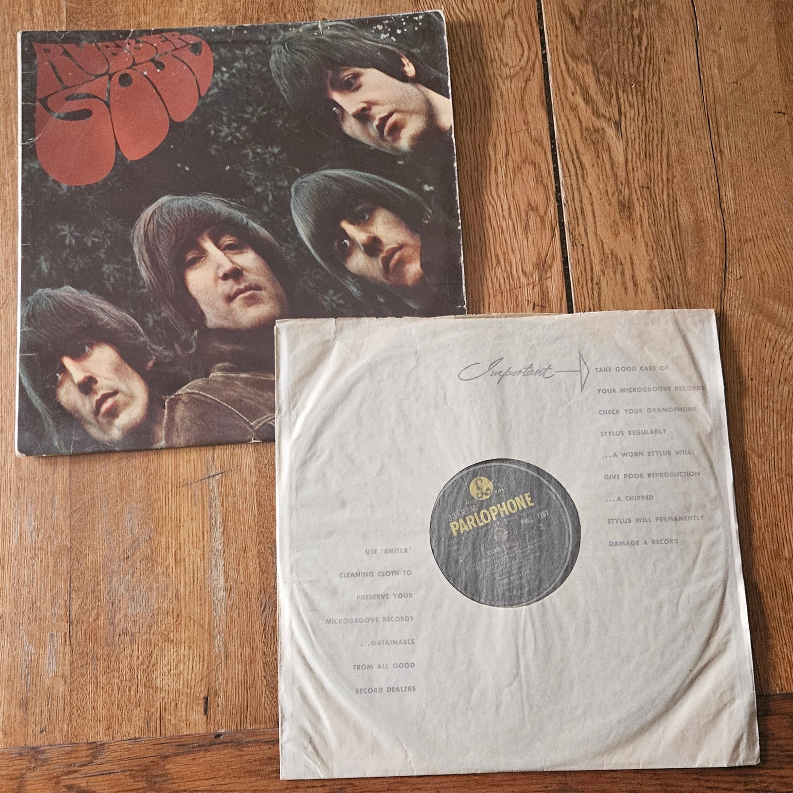 Rubber Soul by The Beatles Album Vinyl Record from 1965 Vintage