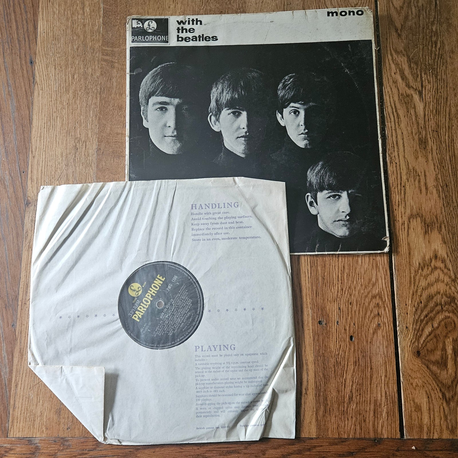 With the Beatles by The Beatles Album Vinyl Record from 1963 Vintage