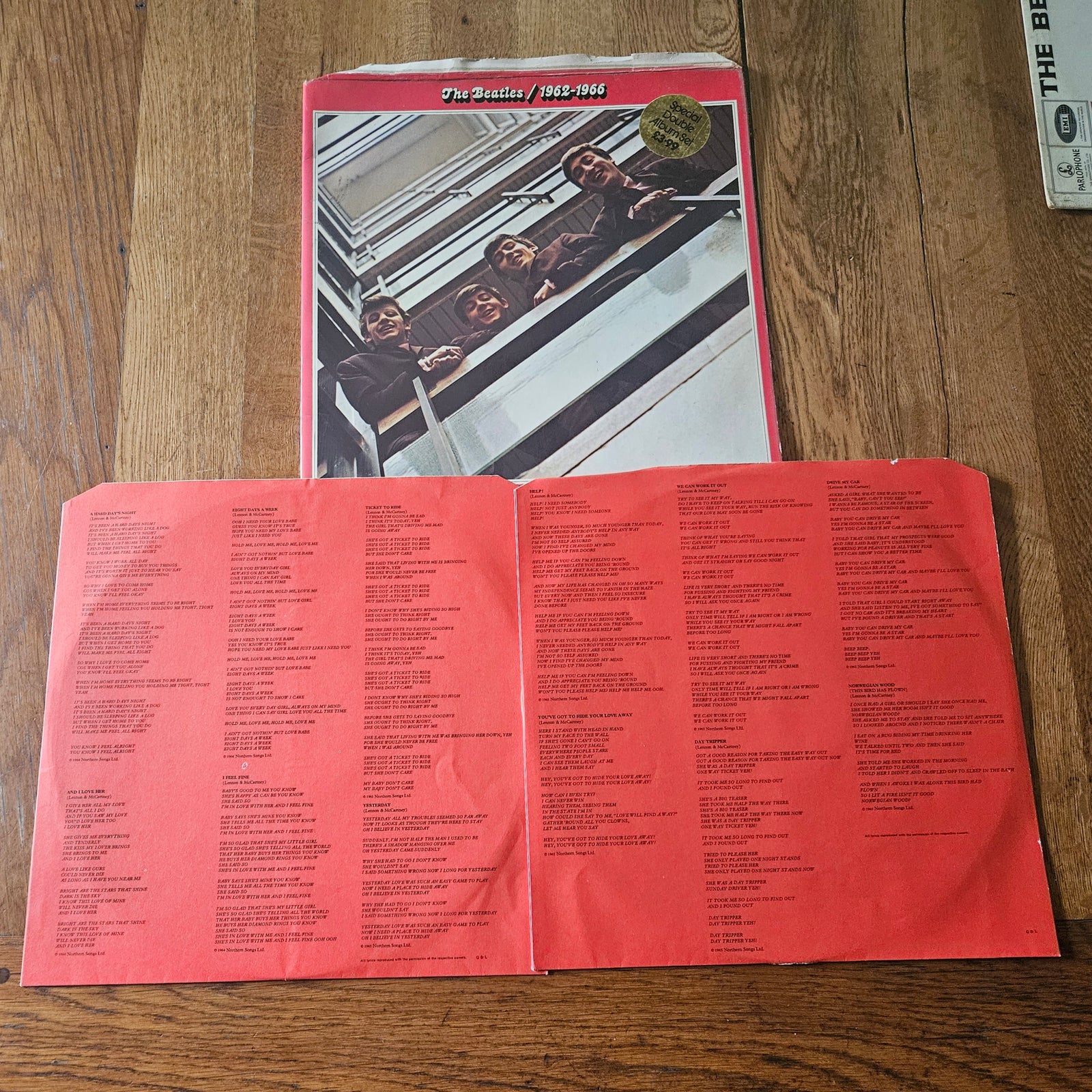 "Red Album" The Beatles / 1962-1966 Special Double Album Vinyl Record Vintage