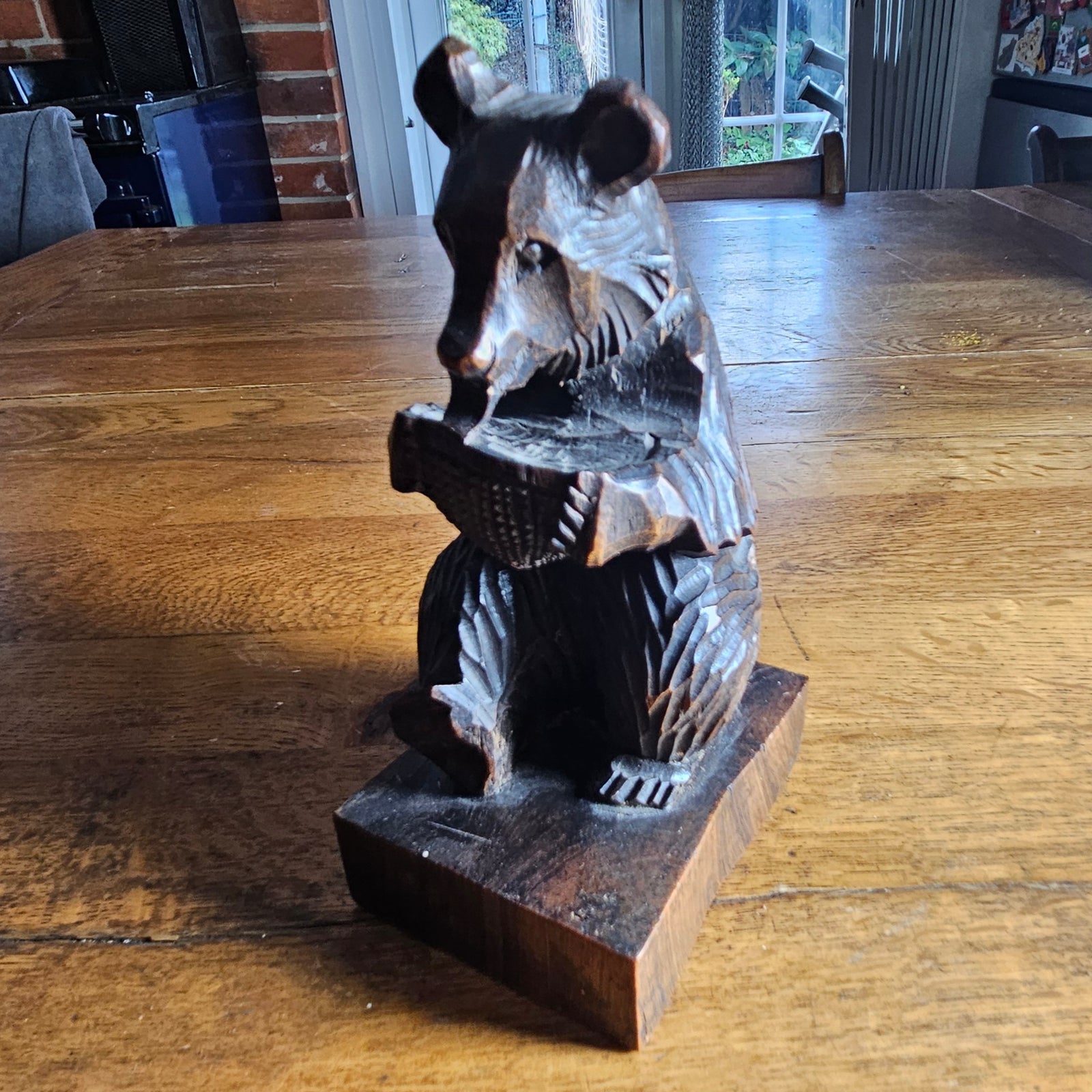 Carved Black Forest Bear Figure Vintage Art Deco c1920
