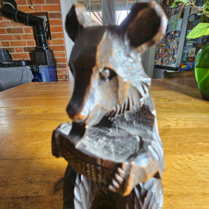 Carved Black Forest Bear Figure Vintage Art Deco c1920