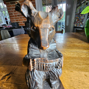 Carved Black Forest Bear Figure Vintage Art Deco c1920