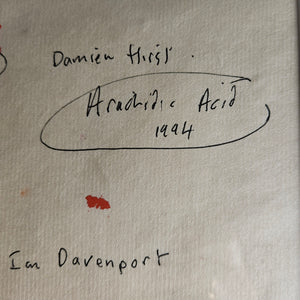 Royal Academy Stephen Farthing "Arachidic Acid" Work on Paper Vintage 2010