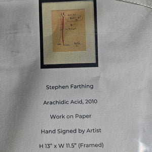 Royal Academy Stephen Farthing "Arachidic Acid" Work on Paper Vintage 2010