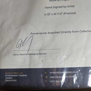 Royal Academy Stephen Farthing "Arachidic Acid" Work on Paper Vintage 2010