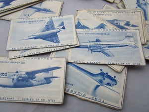 60 Turf Cigarette Tobacco Cards British Aircraft Vintage Mid Century c1953