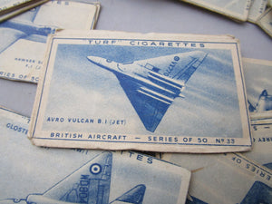 60 Turf Cigarette Tobacco Cards British Aircraft Vintage Mid Century c1953