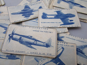 60 Turf Cigarette Tobacco Cards British Aircraft Vintage Mid Century c1953