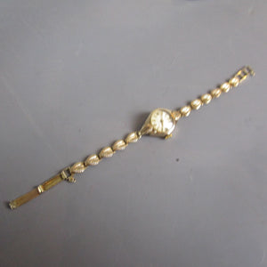 9CT Gold Ladies Regency Wrist Watch 17 Jewels Swiss Movement Vintage c1960