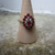 9ct Gold Ruby And Diamond Ring U.K. Size L Vintage c1970