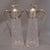 A Pair Of Sterling Silver Plated Cut Glass Claret Jugs Antique Edwardian c1920