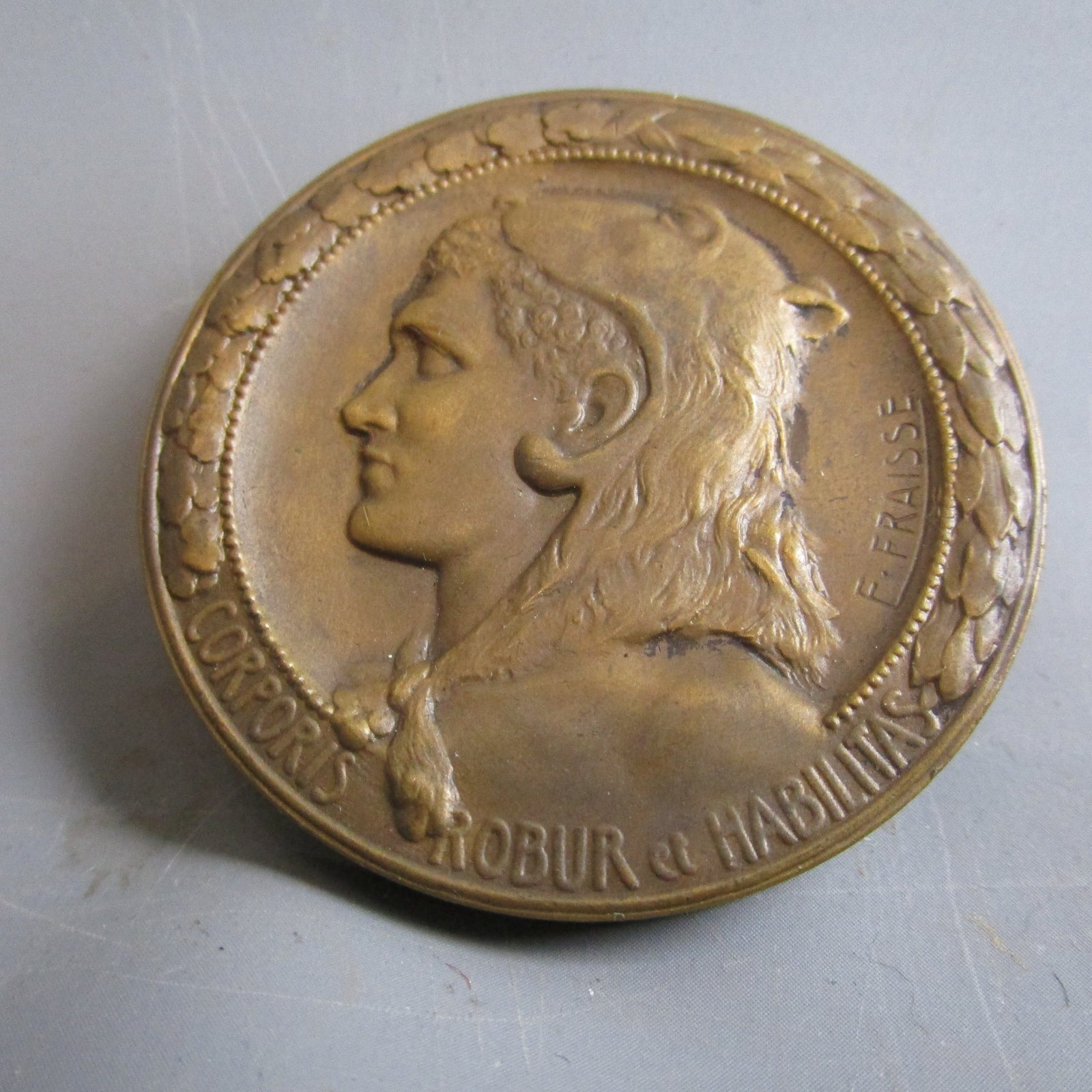 Antique Bronze Medallion Handel Festival Centenary Crystal Palace Performer Named Antique c1859