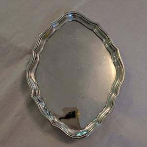 Antique English Sterling Silver Salver Tray by Peter and Ann Bateman London 1797 Georgian
