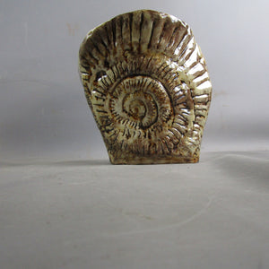 Artisan Made Studio Pottery Fossil Vase Vintage c1980