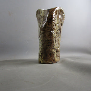 Artisan Made Studio Pottery Fossil Vase Vintage c1980