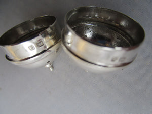 Boxed Pair Of Sterling Silver Pepperettes Antique Edwardian Birmingham 1905