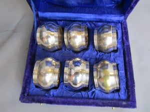 Boxed Silver Plate Napkin Rings Vintage c1970