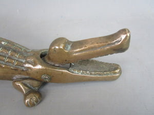 Brass Crocodile Nut Cracker Antique Victorian c1890