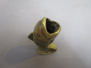 Brass Fish Match Holder Vesta Case Vintage Mid Century c1950