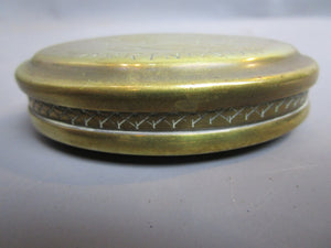 Brass Miners Snuff Box Antique Edwardian Workington 1910