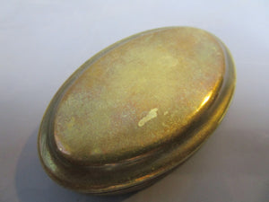 Brass Miners Snuff Box Antique Edwardian Workington 1910