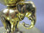 Brass World Bearing Elephant On Tortoise Inkwell Antique Victorian c1890