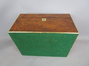 Burr Walnut Fitted Vanity Box With Secret Drawer Antique Victorian c1900