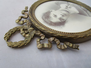 Cast Brass Photo Picture Frame Antique Victorian c1880