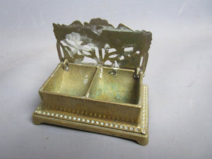 Cast Brass Stamp Box Antique Art Nouveau c1890