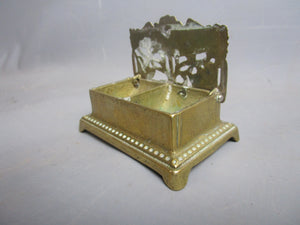 Cast Brass Stamp Box Antique Art Nouveau c1890