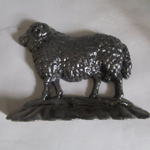 Cast Iron Door Stop In The Form Of A Sheep Antique Edwardian c1920