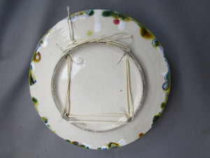 Ceramic Palissy Ware Crab Plate Vintage Mid Century c1950