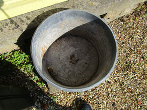 Circular English Lead Garden Planter Antique Victorian c1890