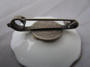 Coalport China Miniature Plate Brooch Pin Vintage Mid Century c1950