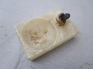 Cold Painted Bronze Robin Pin Tray Vintage Art Deco c1930