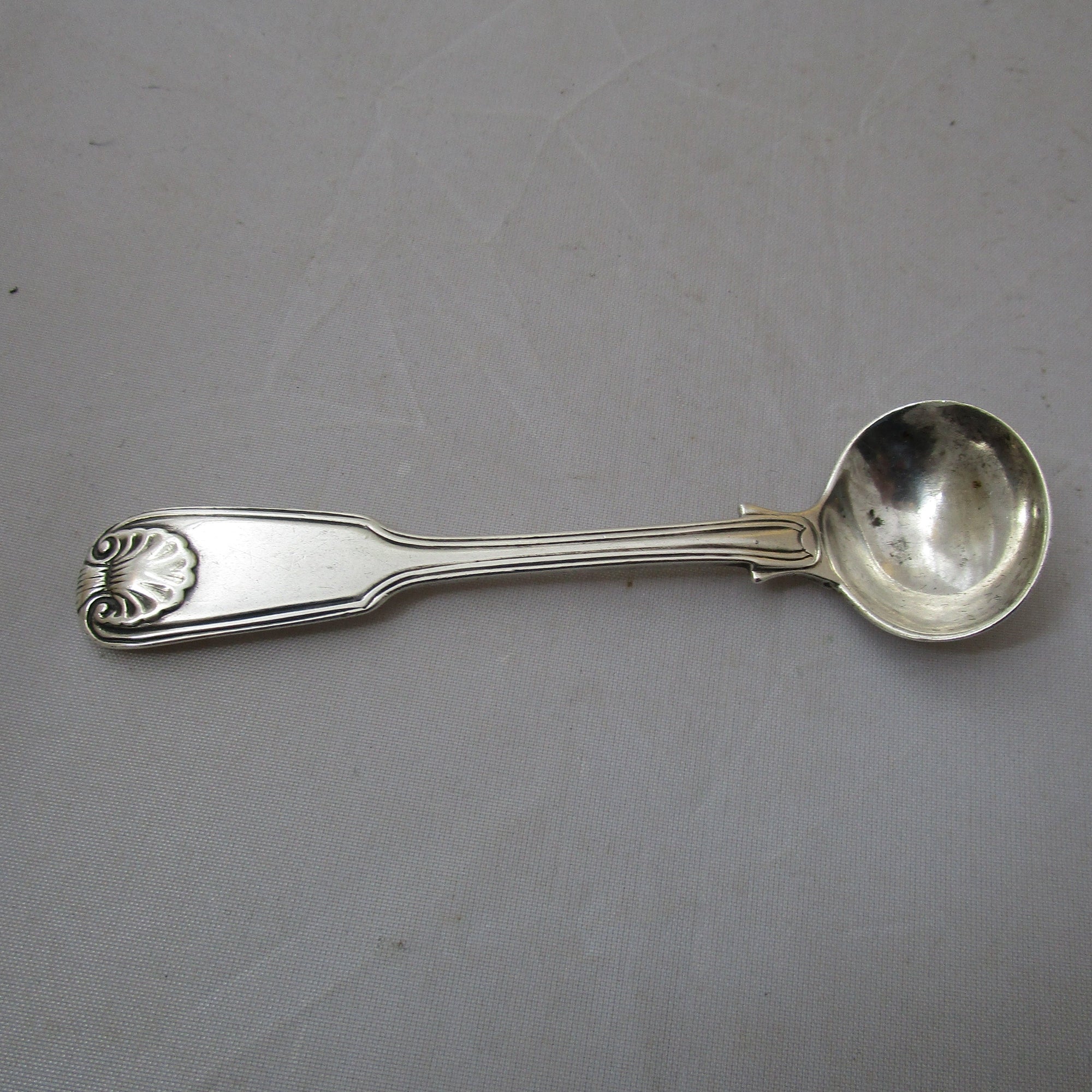 Colonial Sterling Silver Condiment Spoon Antique Edwardian Calcutta c1912