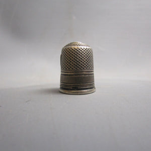 Continental sterling Silver Thimble With Vacant Shield Cartouche Antique Victorian c1885
